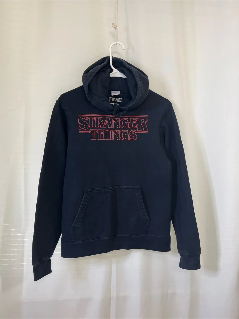 Netflix Official Merchandise Stranger Things Black Long Sleeve Hoodie Unisex S